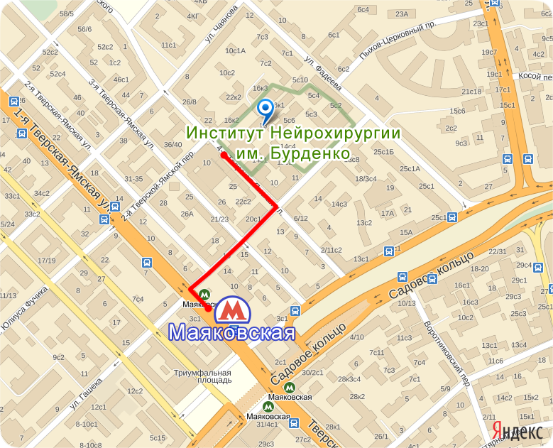 Тверская 1 на карте. Институт Бурденко на карте. Госпиталь Бурденко Москва на карте. Метро больница Бурденко. Карта больницы Бурденко.