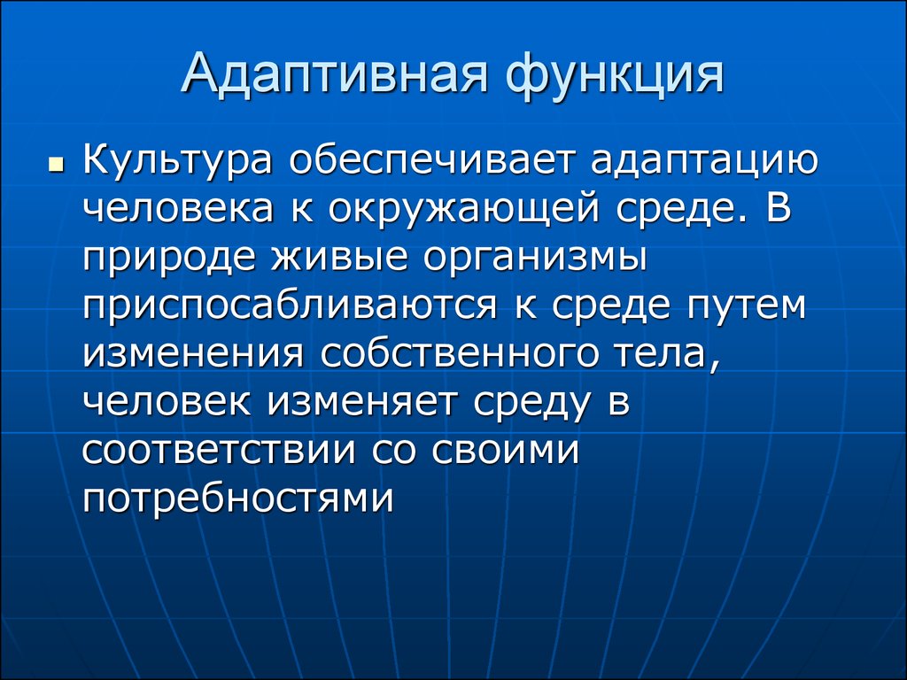 Обеспечивать культурный. Адаптивная функция культуры. Адаптационная функция культуры. Функции культуры адаптивная функция. Адаптивная функция культуры обеспечивает.