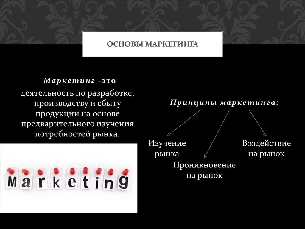 Основы маркетинга. Принципы маркетинга воздействие на рынок. Маркетинг его основы. Маркетинг презентация.