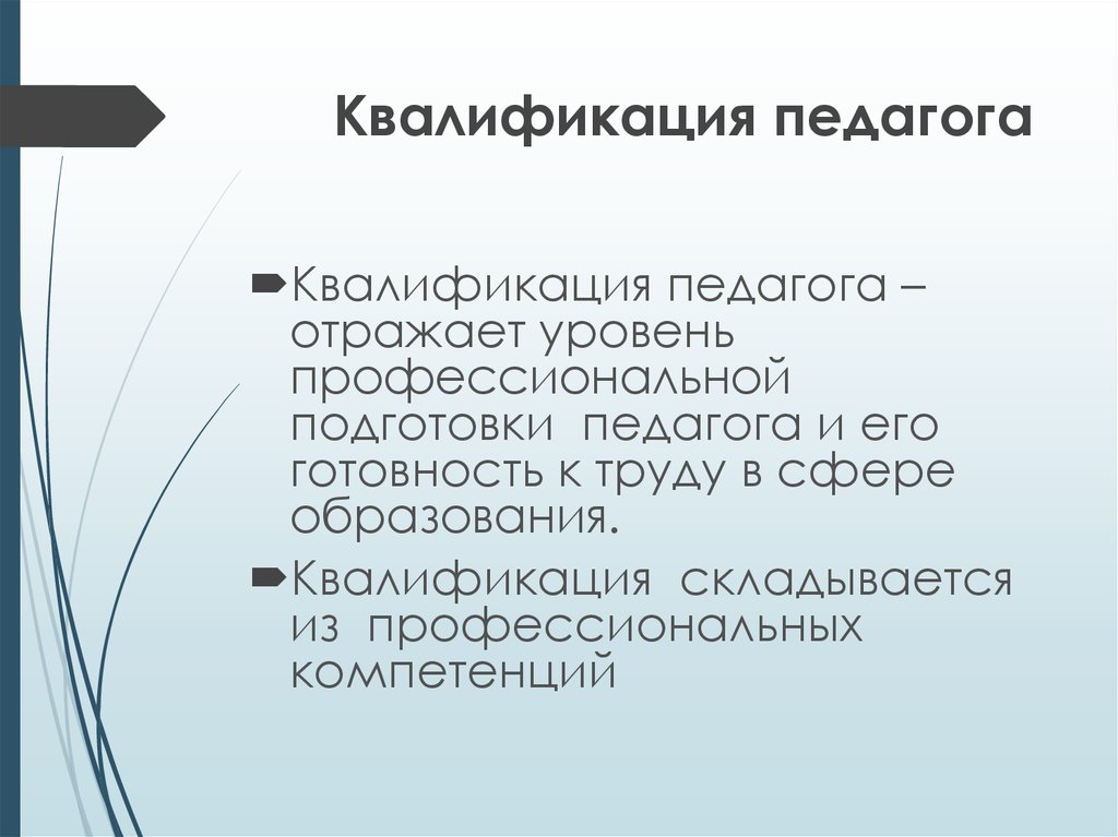 Квалификация преподавателя