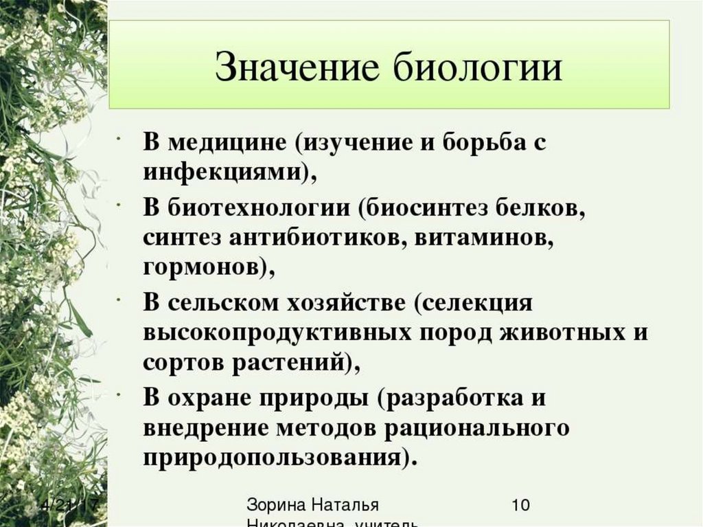 Биология в жизни каждого проект 5 класс