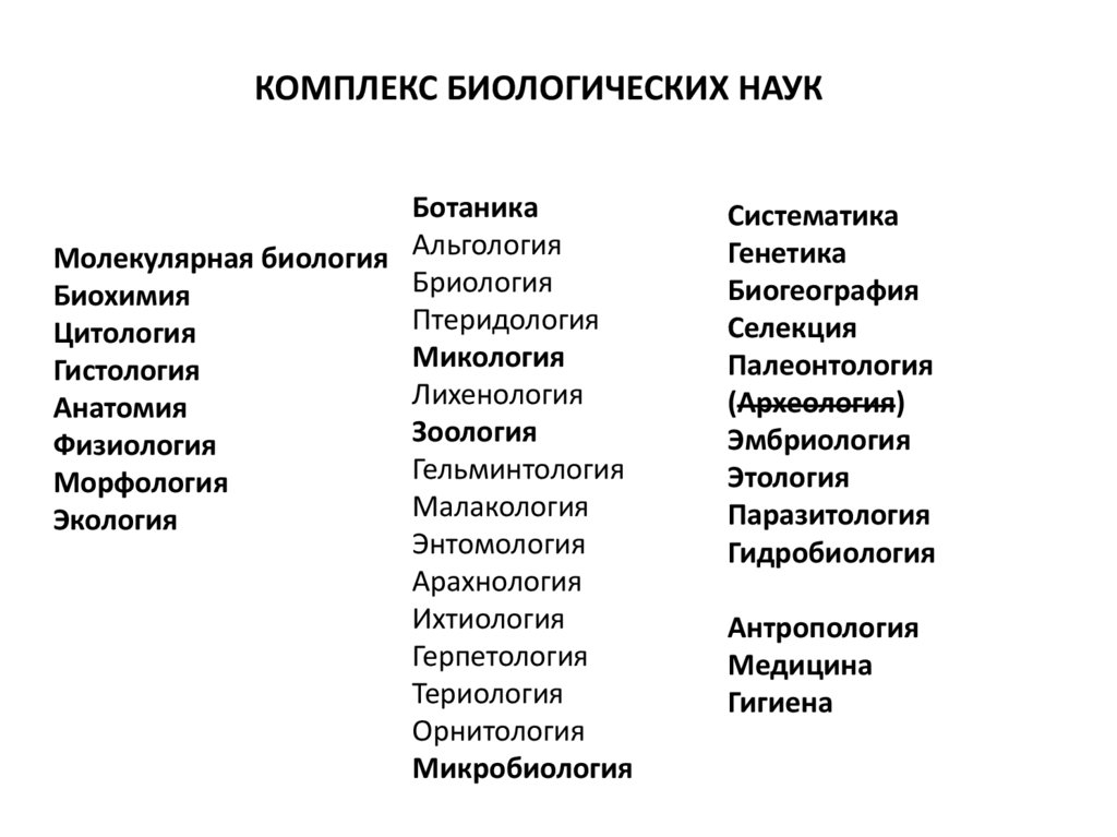 3 науки биологии. Комплекс биологических наук. Ботаника микология альгология бриология. Науки связанные с ботаникой. Специальные биологические науки.