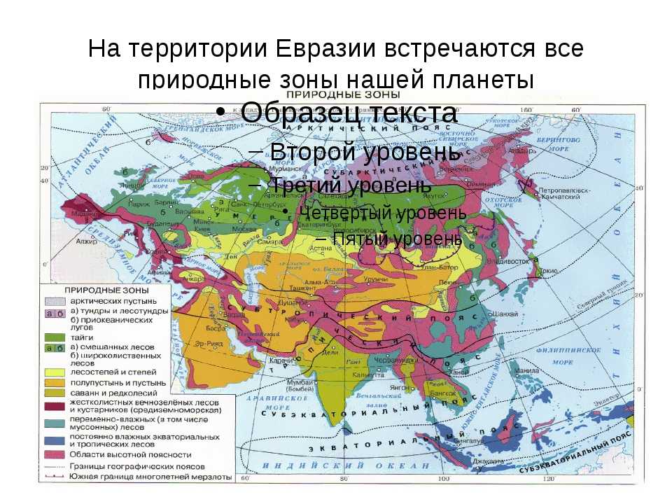 В каком поясе расположена большая часть евразии. Карта природных зон Евразии. Природные зоны на материке Евразия на карте. Природные зоны материка Евразия. Природные зоны материка Евразия 4 класс.