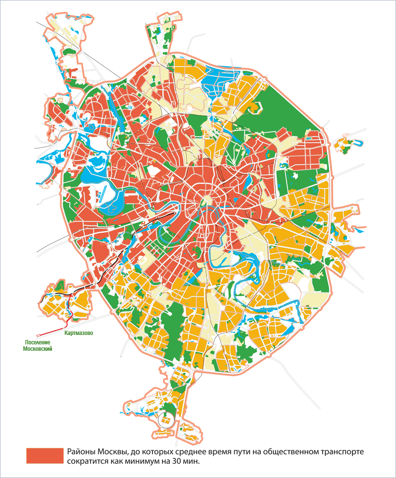 Векторная карта районов москвы