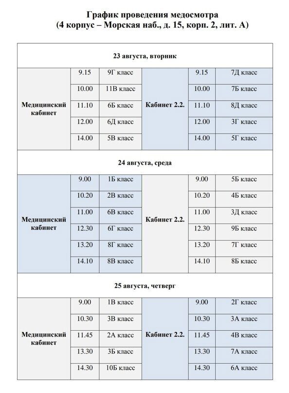 Расписание 153 спб. График медосмотров. График проведения медосмотров. Медосмотр учащихся в школе таблица. Медосмотр 2022.