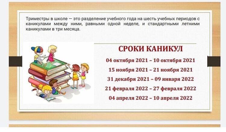 Триместры в московских школах 2023