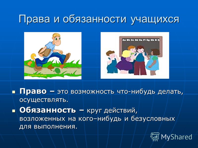 Мои обязанности презентация