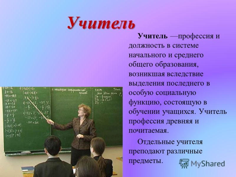 Презентация о профессии учителя