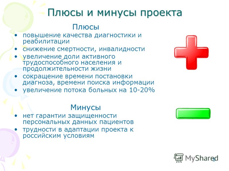 Плюсы и минусы проекта