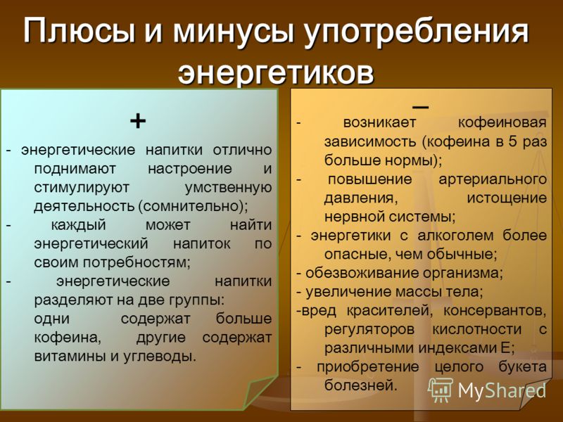 Плюсы и минусы использования. Энергетики плюсы и минусы. Плюсы и минусы Энергетиков. Плюсы и минусы энергетических напитков. Положительные стороны Энергетиков.