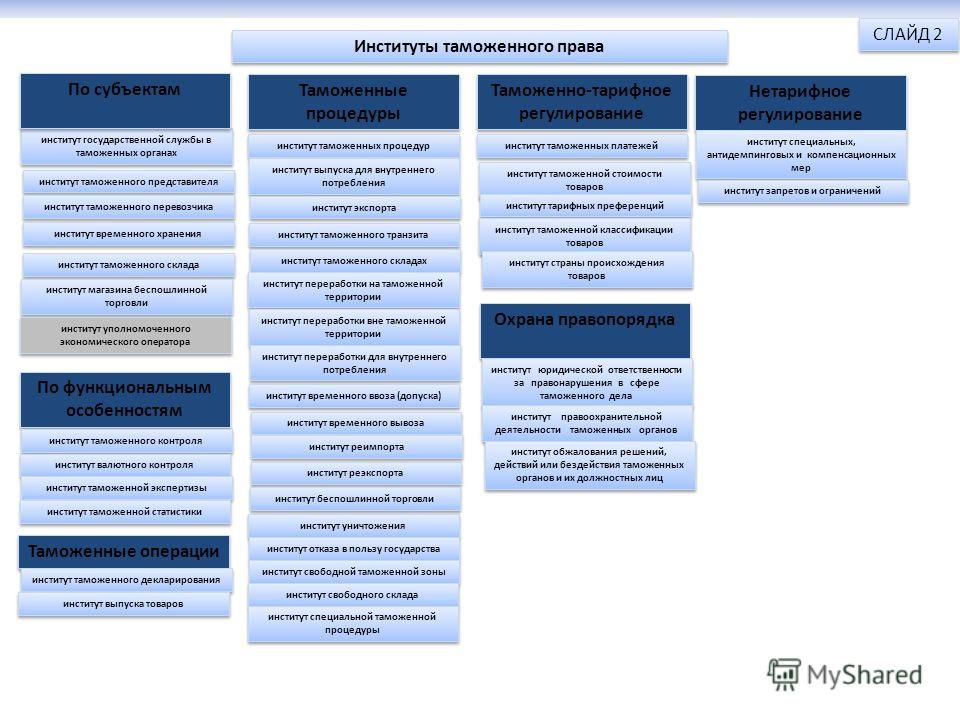 Система институтов. Институты таможенного права. Институт таможенного регулирования. Институты таможенного права в РФ. Институты входящие в систему таможенного права.