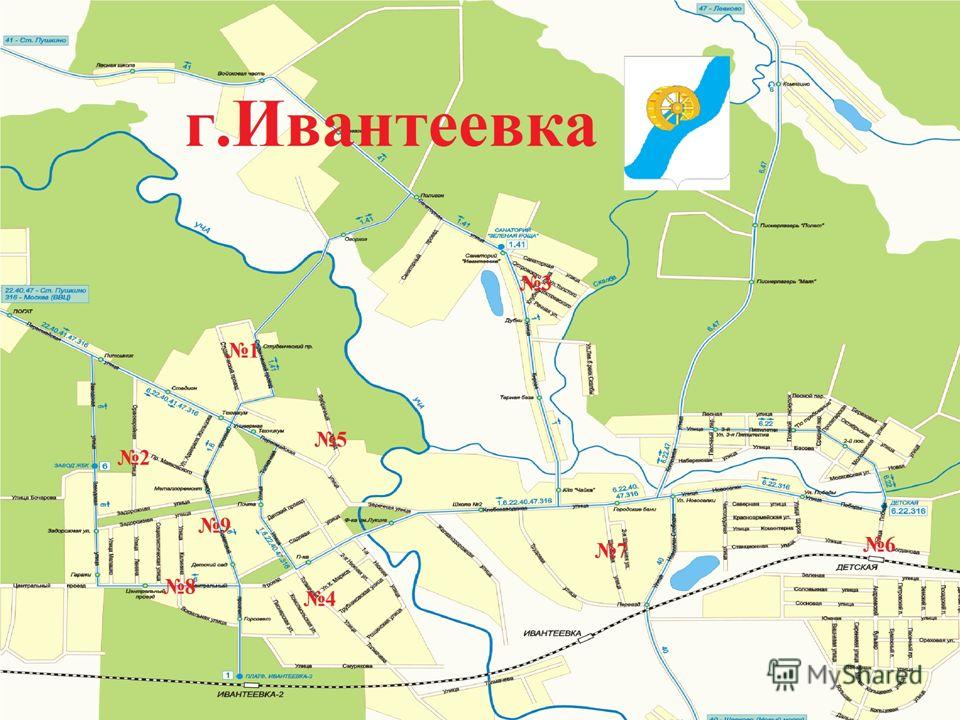 Карта города ивантеевка