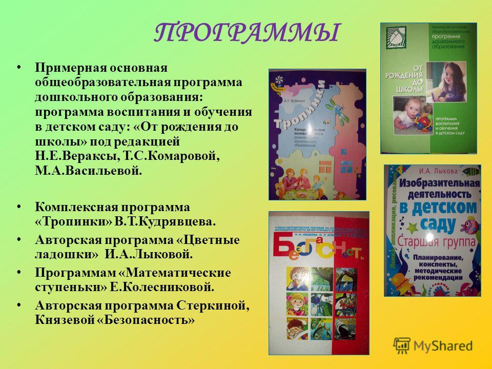 Краткая презентация основной образовательной программы дошкольного образования