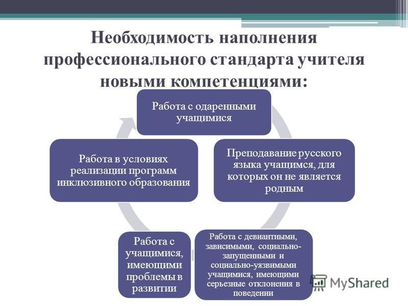 Проект концепции и содержание профессионального стандарта учителя