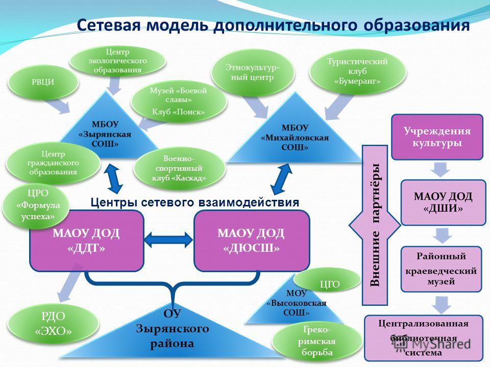 Сетевая образовательная организация. Модели организации дополнительного образования. Модели сетевого взаимодействия. Формы сетевого взаимодействия в образовании.