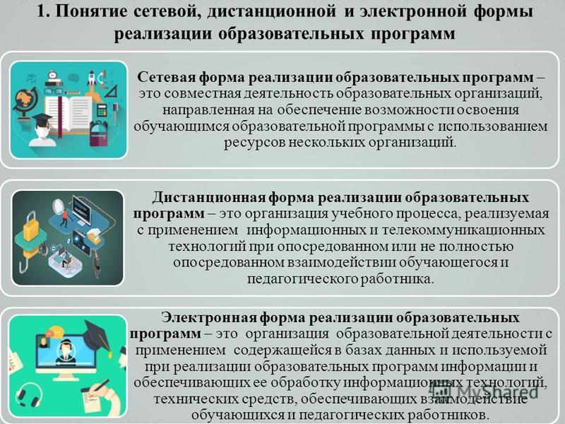 Программы реализуемые с использованием сетевой формы