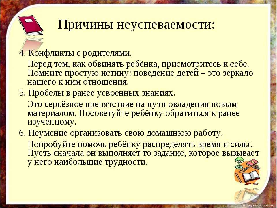 План консультативной беседы при запросе на решение проблемы плохой успеваемости младшего школьника