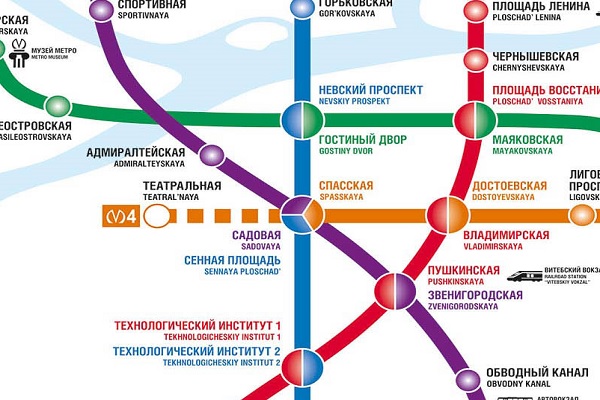 Метро обводный канал на схеме