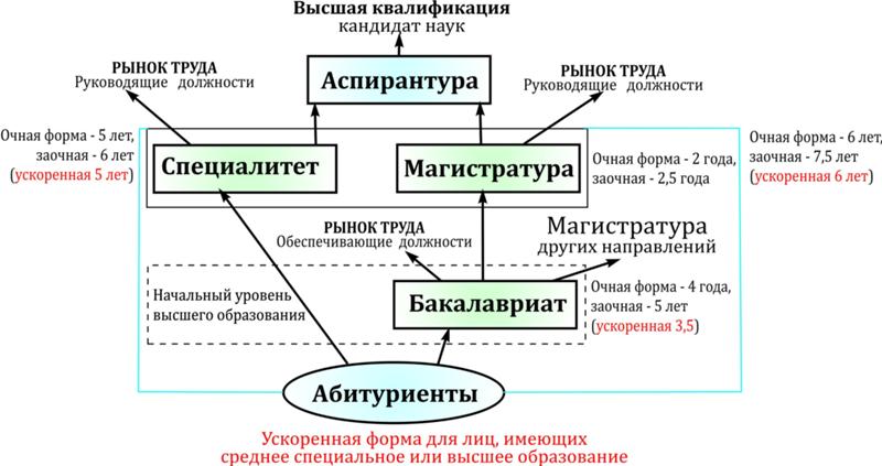 Бакалавриат специалитет магистратура