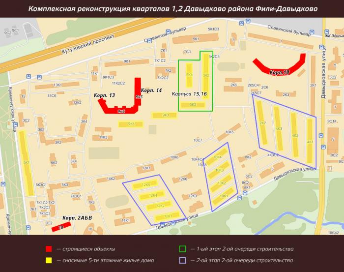 Карта района фили давыдково