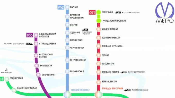 Карта метро петербурга 2023