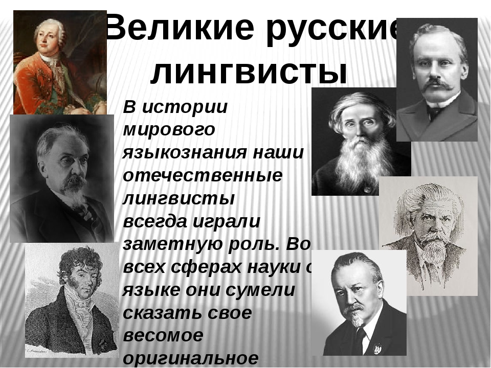 Русские лингвисты презентация