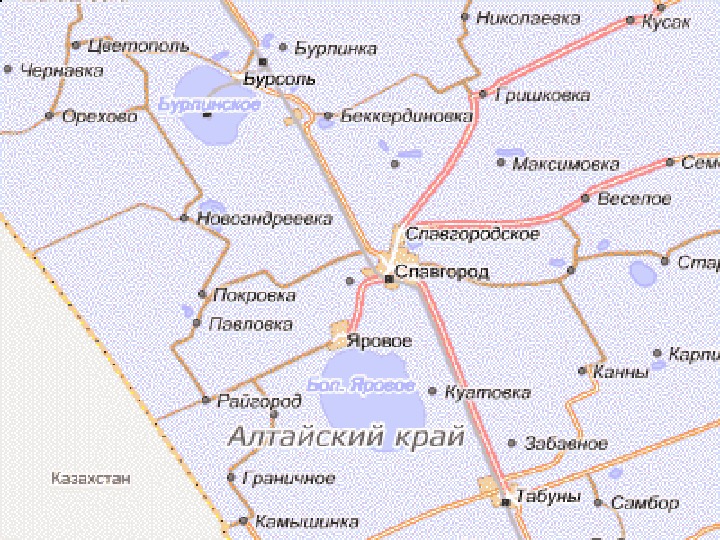 Озеро Яровое Алтайский край на карте.