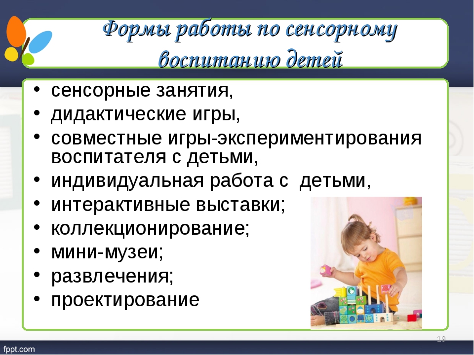 Сенсорное развитие детей раннего возраста в различных видах деятельности презентация