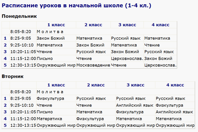 Степановская сош расписание Расписание уроков на Iv период