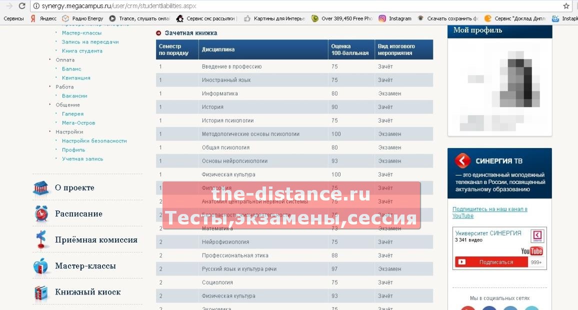 Мегакампус 2.0. СИНЕРГИЯ МЕГАКАМПУС. Тесты СИНЕРГИЯ. Экзамен СИНЕРГИЯ.