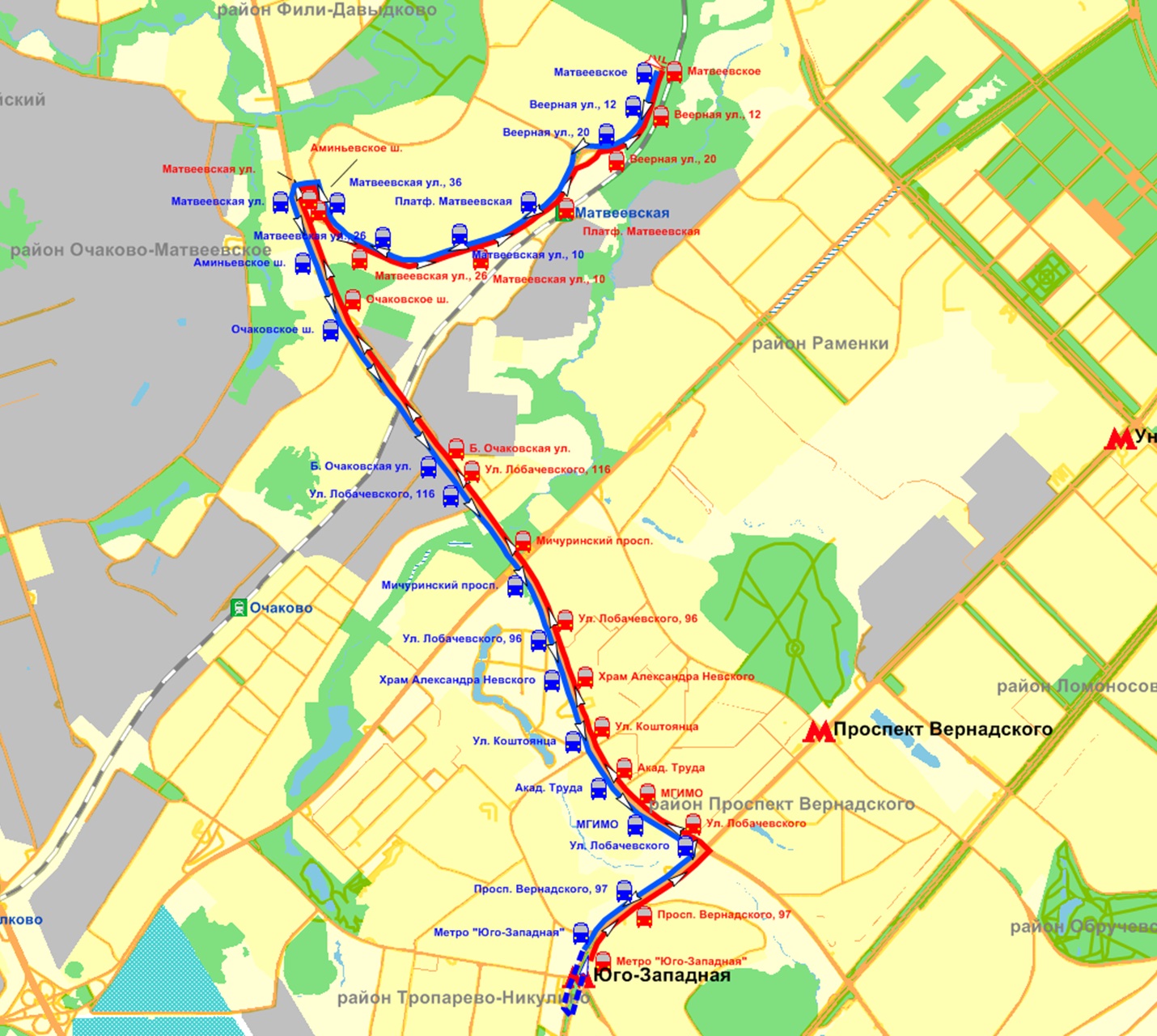 Автобус м озерная. Метро Юго-Западная на карте Москвы. Юго-Западная станция метро на карте. Матвеевская станция метро. Станция метро Матвеевская на карте.